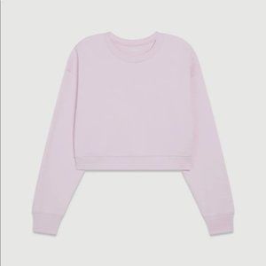 Girlfriend Collective 50/50 Cropped Sweatshirt Women's M Color Orchid